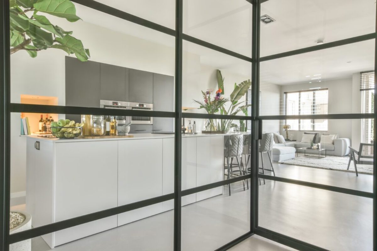 Interior of a beautiful kitchen of an elite house