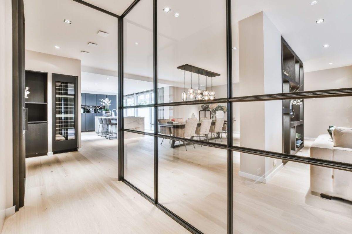 Bright interior design of a luxury house